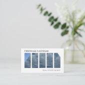 Onroerende makelaar QR-code moderne kantoor Visitekaartje (Staand voorkant)