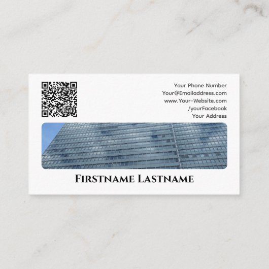 Onroerende makelaar QR-code moderne kantoor Visitekaartje (Achterkant)