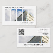 Onroerende makelaar QR-code moderne kantoor Visitekaartje (Voorkant / Achterkant)