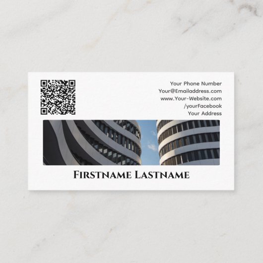 Onroerende makelaar QR-code moderne kantoor Visitekaartje (Achterkant)