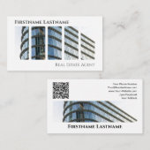 Onroerende makelaar QR-code moderne kantoor Visitekaartje (Voorkant / Achterkant)