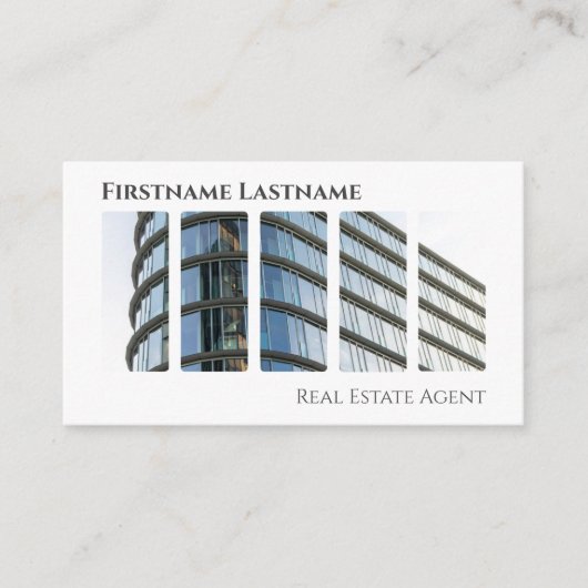 Onroerende makelaar QR-code moderne kantoor Visitekaartje (Voorkant)