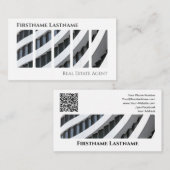 Onroerende makelaar QR-code moderne kantoor Visitekaartje (Voorkant / Achterkant)