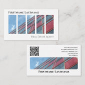 Onroerende makelaar QR-code moderne kantoor Visitekaartje (Voorkant / Achterkant)