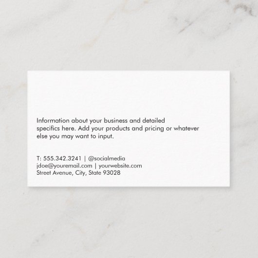 Onroerende Zaken Eigendommen | Stad Achtergrond Visitekaartje (Achterkant)