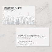 Onroerende Zaken Eigendommen | Stad Achtergrond Visitekaartje (Voorkant / Achterkant)