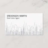 Onroerende Zaken Eigendommen | Stad Achtergrond Visitekaartje (Voorkant)