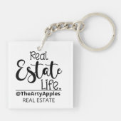 onroerendgoedbedrijf aangepast logo sleutelhanger (Achterkant)