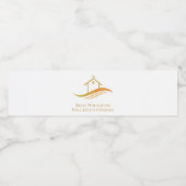 Onroerendgoedbedrijf Chic Goud Aangepaste Open Hui Waterfles Etiket (Enkel label)