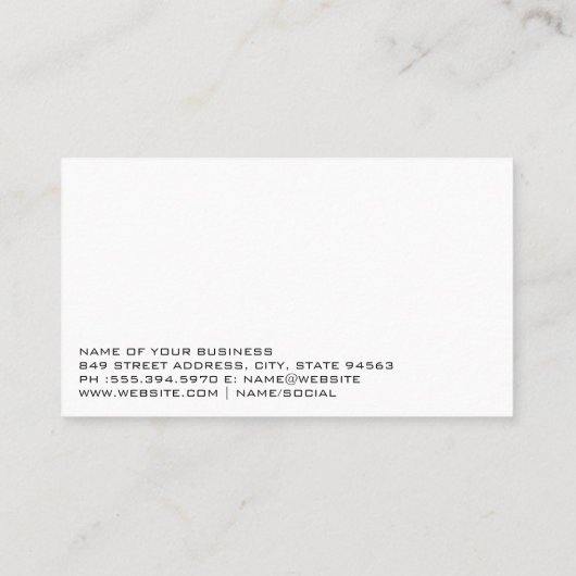 Onroerendgoedcode | Achtergrond marmer Visitekaartje (Achterkant)