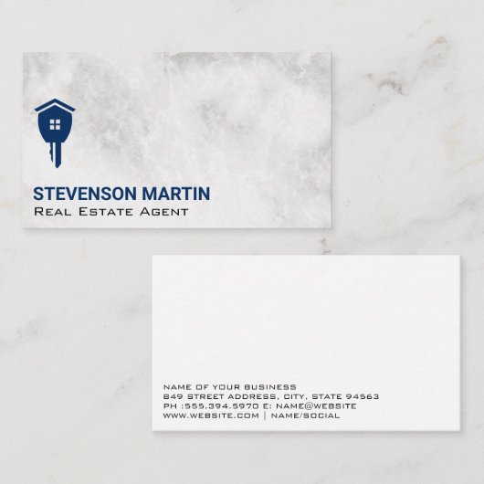 Onroerendgoedcode | Achtergrond marmer Visitekaartje (Voorkant / Achterkant)