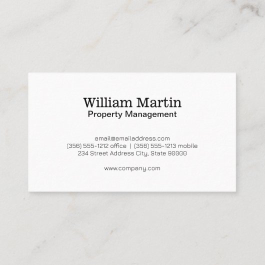 onroerendgoedconstructie | Vastgoedbeheer Visitekaartje (Achterkant)