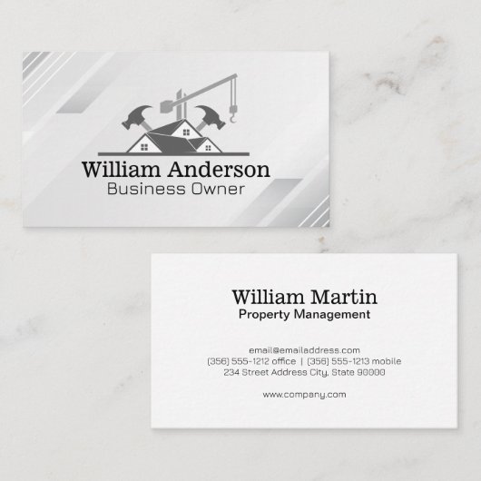 onroerendgoedconstructie | Vastgoedbeheer Visitekaartje (Voorkant / Achterkant)