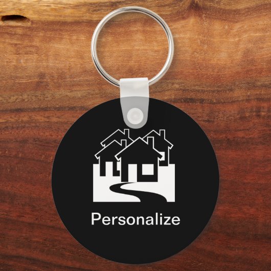  onroerendgoedwoningen symbool sleutelhanger (Voorkant)