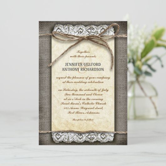 onrustbarende huwelijksuitnodigingen kaart (Staand voorkant)