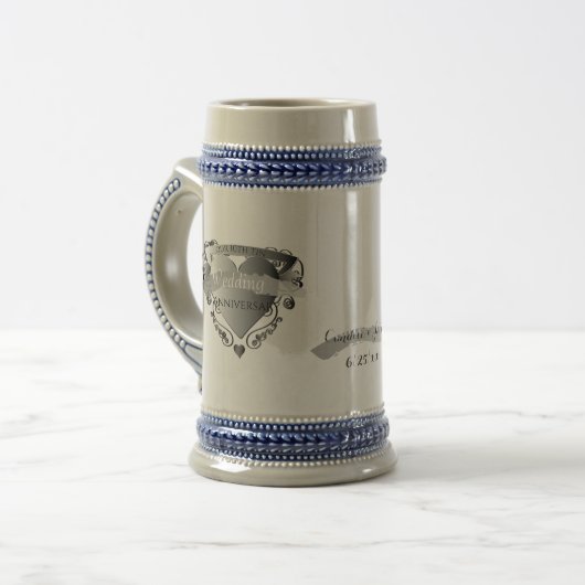 Ons 10e Tin Wedding Jubileum Bierpul (Voorkant links)