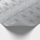 "Ons 25e bruiloft Jubileum" met de hand geschreven Cadeaupapier (Hoek)