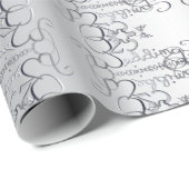 "Ons 25e bruiloft Jubileum" met de hand geschreven Cadeaupapier (Rol Hoek)