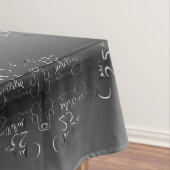 "Ons 25e bruiloft-Jubileum" Met de hand geschreven Tafelkleed (Voorbeeld)