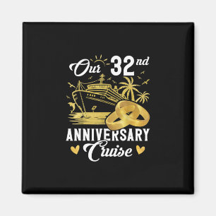 Ons 32-jarig jubileum Gouden Cruise Vakantie Koppe Magneet