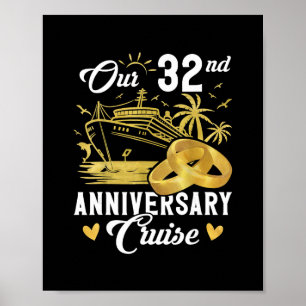 Ons 32-jarig jubileum Gouden Cruise Vakantie Koppe Poster