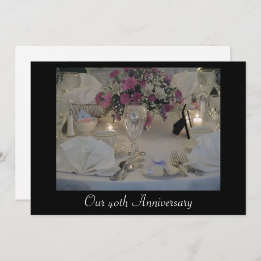 Ons 40e Jubileum Kaart (Voorkant / Achterkant)