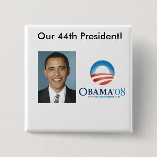 Ons 44e president vierkante button 5,1 cm