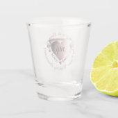 "Ons 7e koperen Jubileum"3D-hartemblam Shot G Shot Glas (Achterkant)