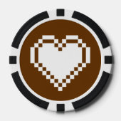Ons 8-bits hart in chocolade poker chips (Voorkant)