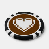Ons 8-bits hart in chocolade poker chips (Enkel)