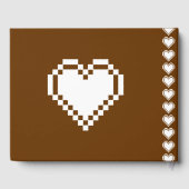 Ons 8-bits hart in het Chocolate Guest Book Gastenboek (Achterkant)