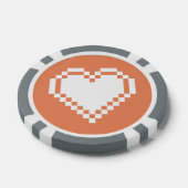 Ons 8-bits hart in koraal poker chips (Enkel)