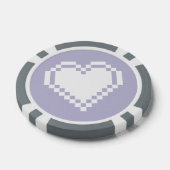 Ons 8-bits hart in Lavender Poker Chips (Enkel)