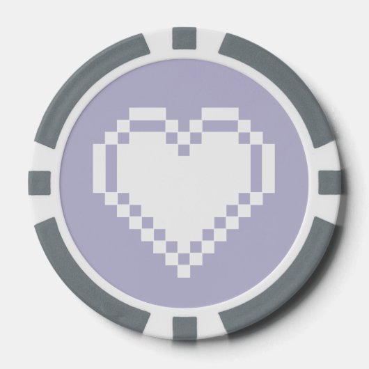 Ons 8-bits hart in Lavender Poker Chips (Voorkant)
