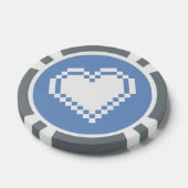 Ons 8-bits hart in Periwinkle Poker Chips (Enkel)