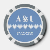 Ons 8-bits hart in Periwinkle Poker Chips (Achterkant)