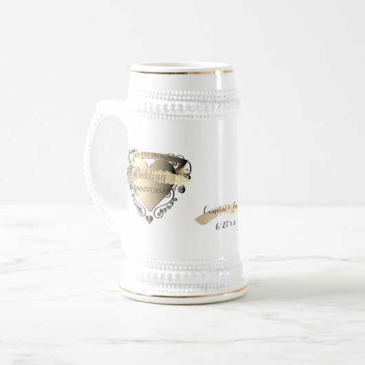 Ons 8e 'Bronze Wedding'-Jubileum Bierpul (Voorkant links)