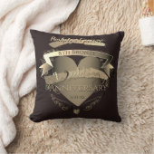 "Ons 8e Jubileum uit de Bronze Wedding"3DHeart Emb Kussen (Deken)