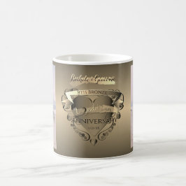 "Ons 8e Jubileum uit de Bronze Wedding"+Foto+Heart Koffiemok