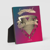 "Ons 8e Jubileum uit de Bronze Wedding" Tourmaline Fotoplaat (Voorkant)