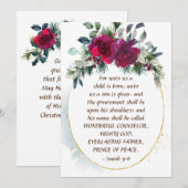 Ons A Child is geboren op 9:6 Kerstmis. Feestdagenkaart (Voorkant / Achterkant)