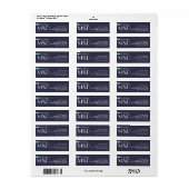 ons adres, monogrammed blauw etiket (Full Sheet)