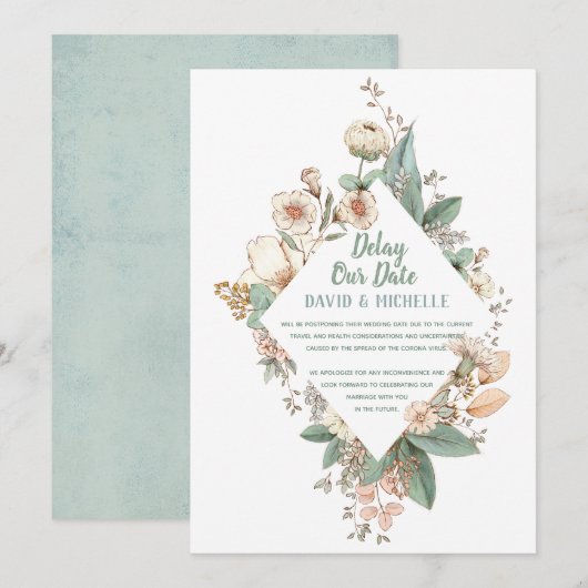 Ons Afspraakje Uitstellen | Corona Virus Uitstel | Aankondiging (Voorkant / Achterkant)