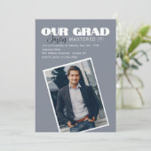 Ons Afstudeerder Foto Afstuderen Uitnodiging (Staand voorkant)