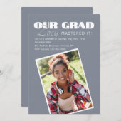 Ons Afstudeerder Foto Afstuderen Uitnodiging (Voorkant / Achterkant)