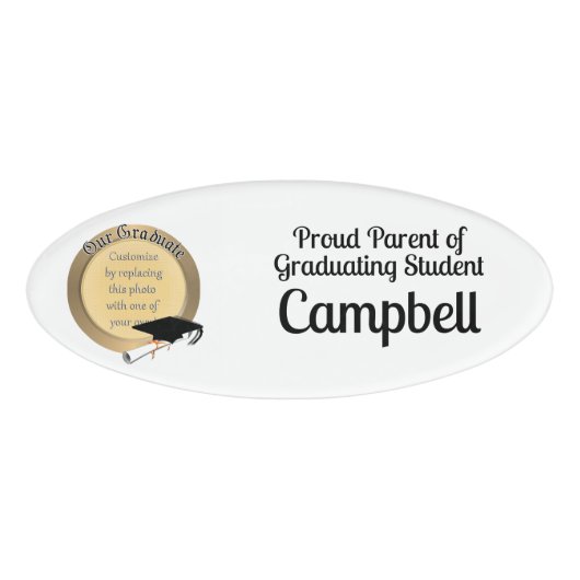 'Ons Afstudeerder' Foto Lijst Afstuderen Naambadge (Voorkant)