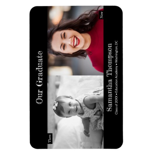 Ons Afstuderen Afstuderen en nu Foto Magneet (Verticaal)