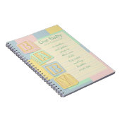 Ons alfabet voor Baby blokkeert het aangepaste Not Notitieboek (Rechterzijde)