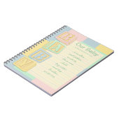 Ons alfabet voor Baby blokkeert het aangepaste Not Notitieboek (Linkerzijde)