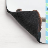 Ons artikelcouponfotocollage blauw hartpatroon muismat (Hoek)